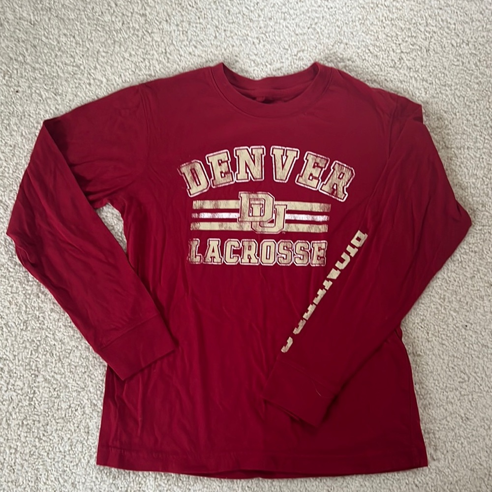 Denver University DU lacrosse long sleeved t-shirt youth Medium (size 12-14)